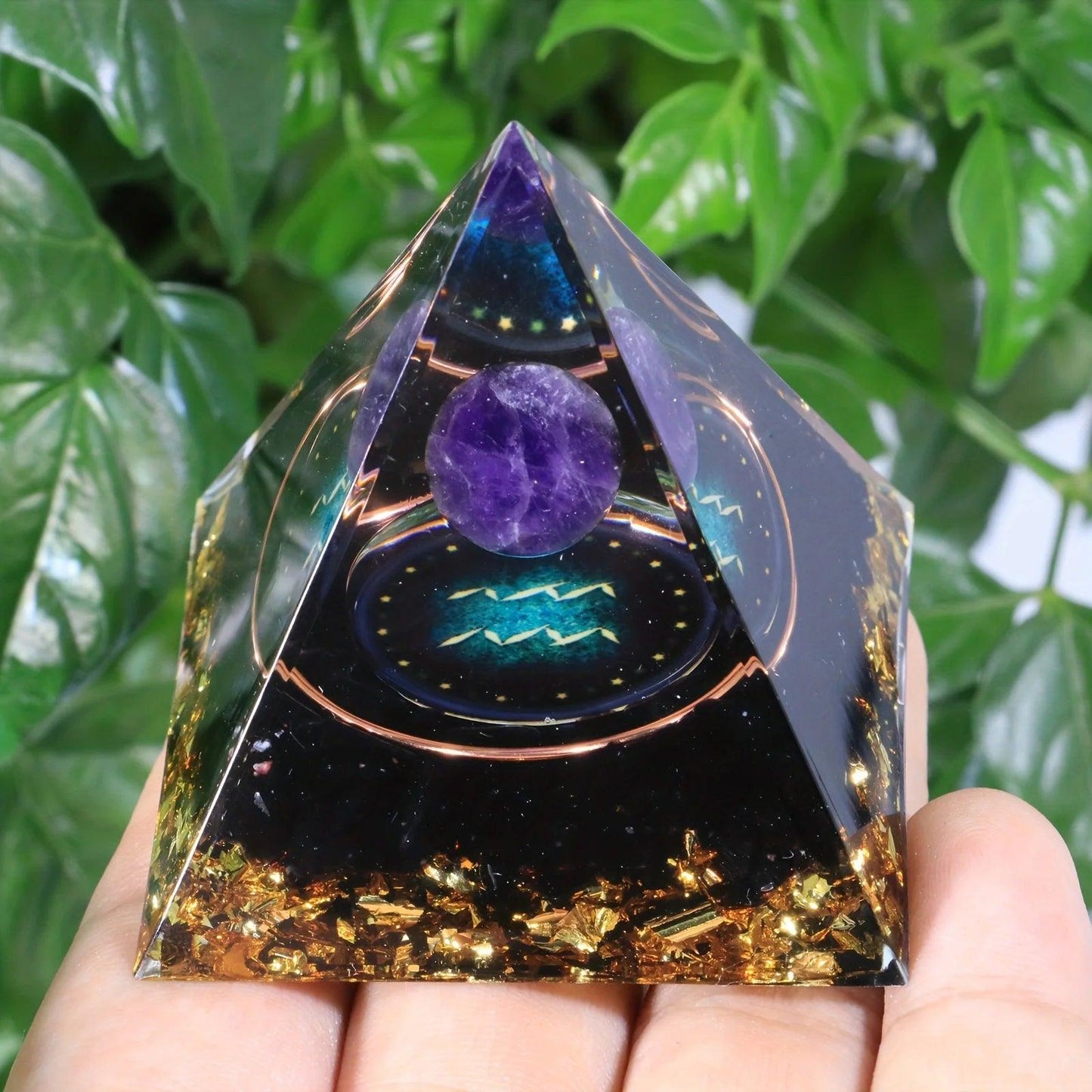 Pyramide Orgone des Douze Constellations - Outil Ésotérique de Protection et d’Harmonie Énergétique - Variante