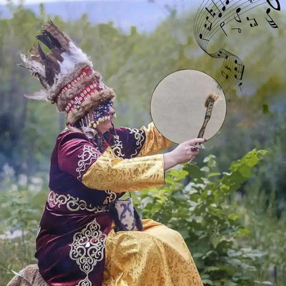 Tambour Chamanique Sibérien - Arbre de Vie et Symboles Spirituels