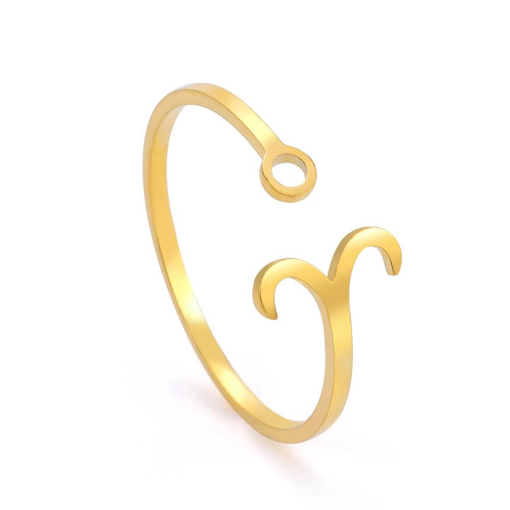 Bague Ajustable 12 Zodiaques - Élégance Minimaliste et Énergie Astrologique - Variante