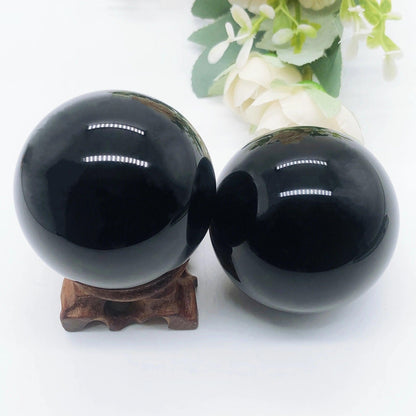 Sphère d’Obsidienne Noire Naturelle - Boule Magique pour Sorcellerie et Mysticisme