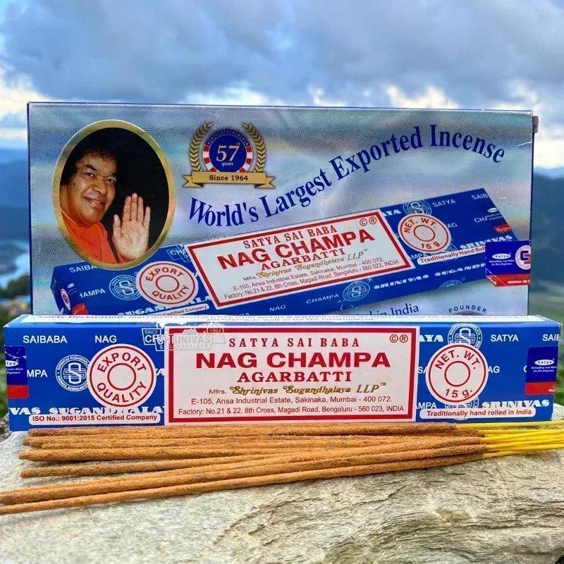 Collection d’Encens Indiens Nag Champa Satya - Bâtons Aromatiques pour Méditation