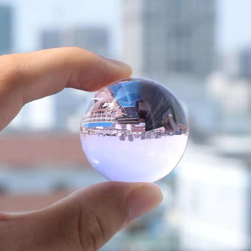 Sphère de Cristal en Verre Naturel - Pierre de Quartz Clair, Rose ou Violet pour Rituels Mystiques