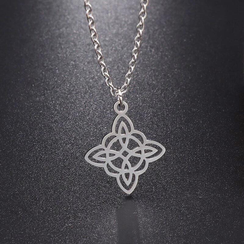 Collier Fleur de Vie et Chakra - Pendentif Spirituel en Acier Inoxydable et Géométrie Sacrée - Variante