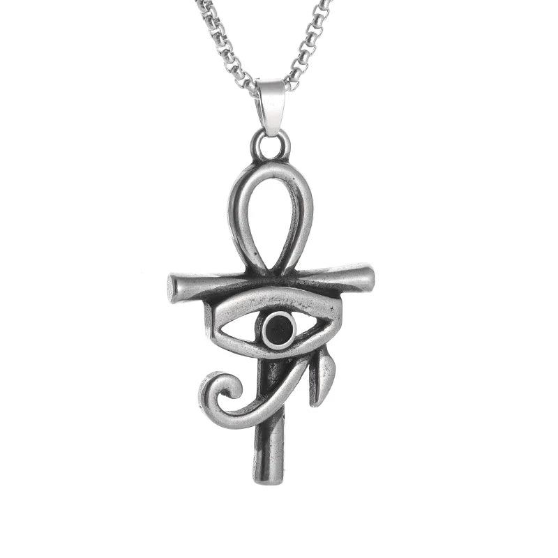 Pendentif en cuivre de forme ronde pour hommes - Accessoire de mode tendance