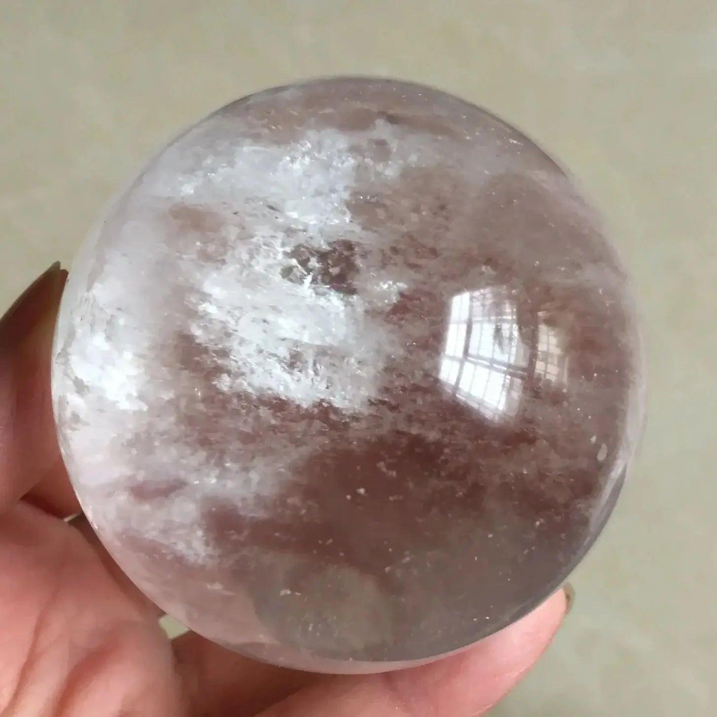 Boule de Cristal Transparente Naturelle - Quartz Blanc pour Divination et Guérison - Variante