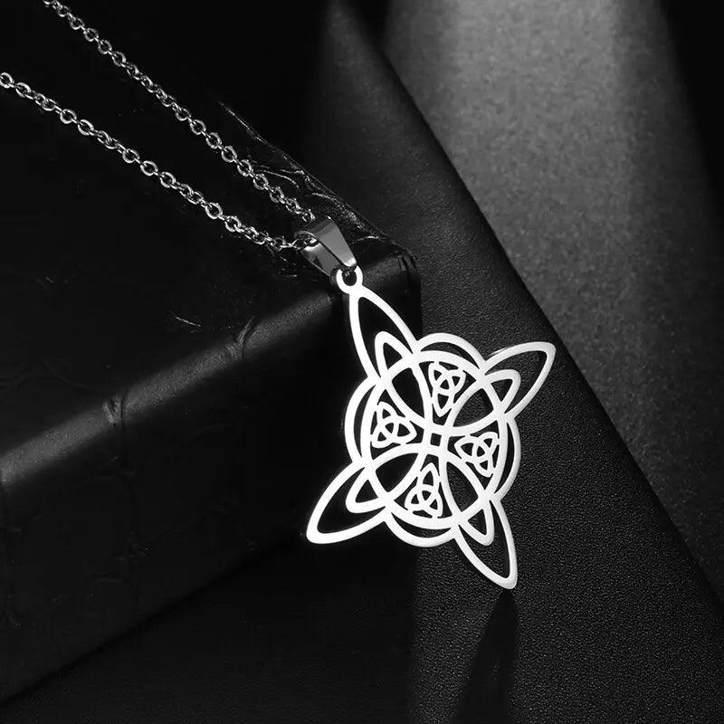 Collier Fleur de Vie et Chakra - Pendentif Spirituel en Acier Inoxydable et Géométrie Sacrée - Variante