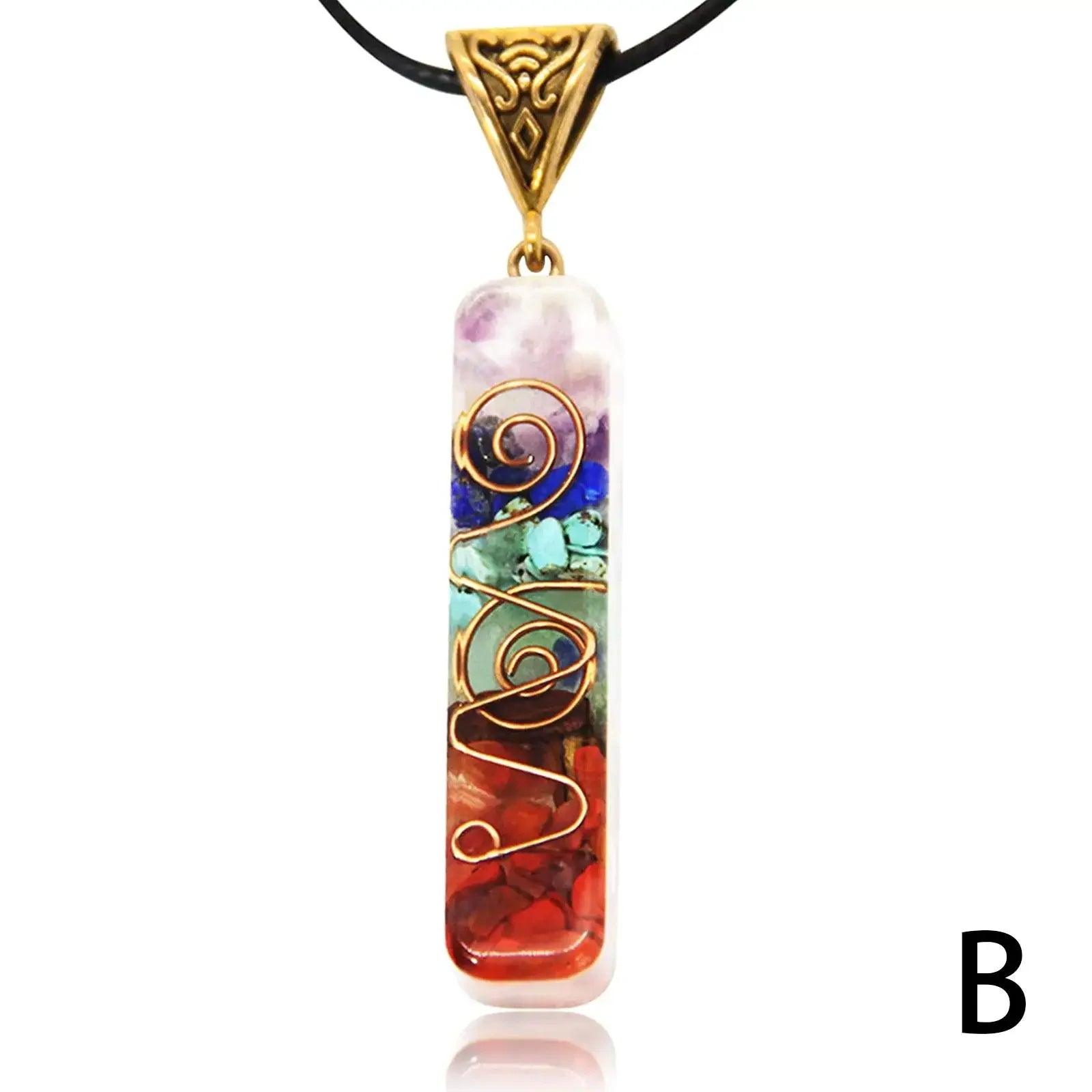 Pendentif en Cristal d’Énergie - Amulette Spirituelle pour Guérison Reiki et Méditation - Variante