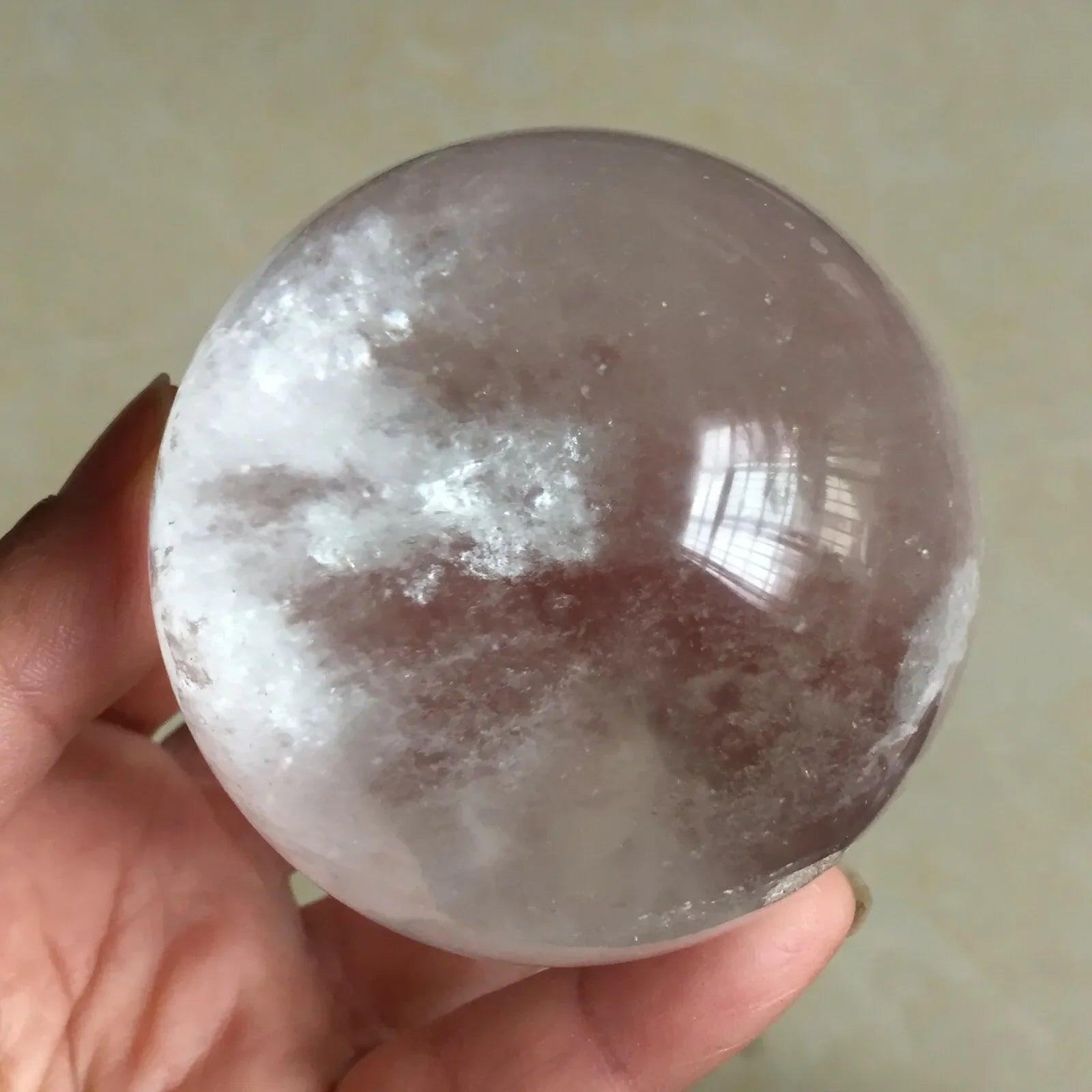 Boule de Cristal Transparente Naturelle - Quartz Blanc pour Divination et Guérison