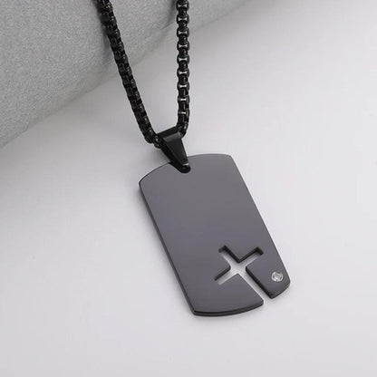 Collier Croix Inversée - Pendentif en Acier Inoxydable pour Pouvoir Spirituel et Mystique - Variante