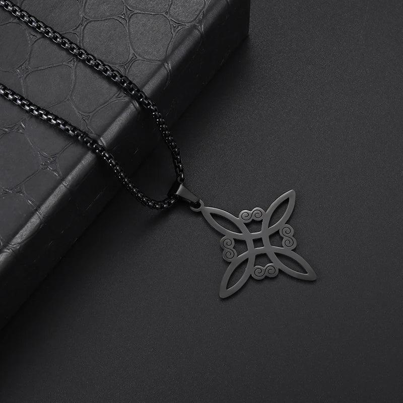 Collier Fleur de Vie et Chakra - Pendentif Spirituel en Acier Inoxydable et Géométrie Sacrée - Variante