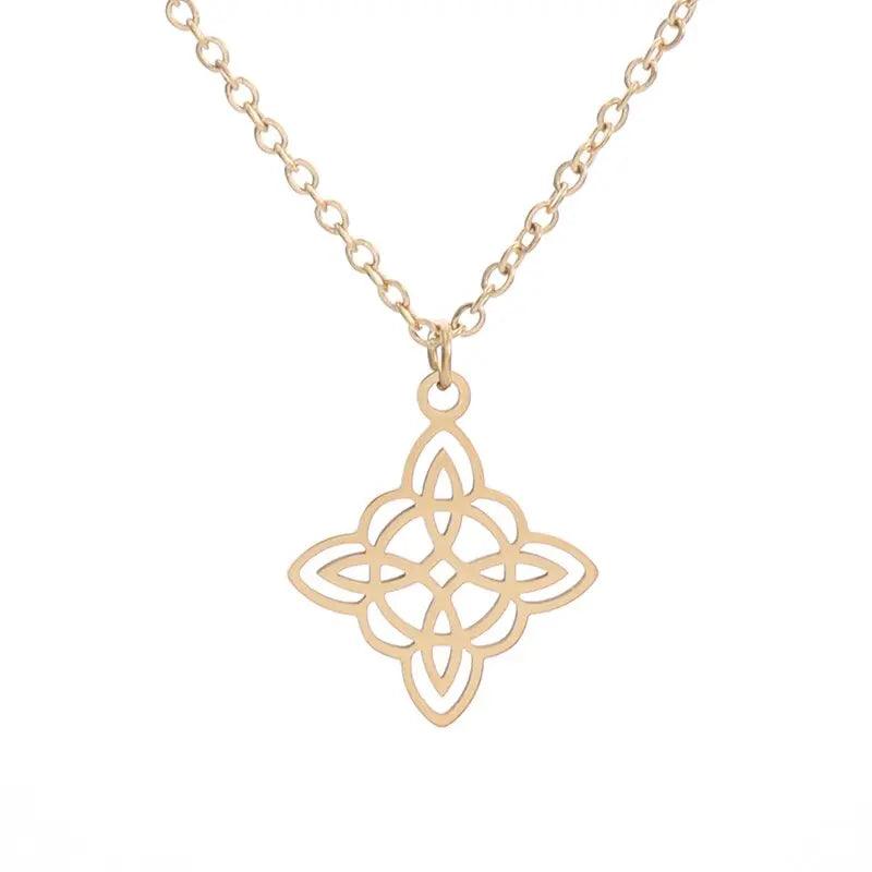 Collier Fleur de Vie et Chakra - Pendentif Spirituel en Acier Inoxydable et Géométrie Sacrée - Variante