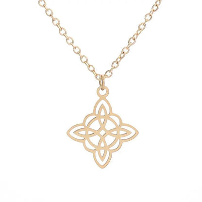 Collier Fleur de Vie et Chakra - Pendentif Spirituel en Acier Inoxydable et Géométrie Sacrée - Variante