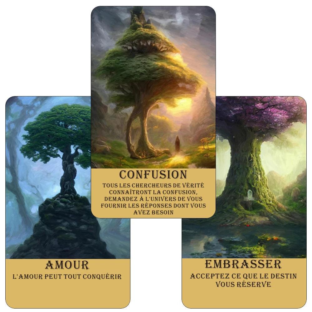 Cartes de Tarot Français pour Débutants - Oracle de la Forêt Mystérieuse