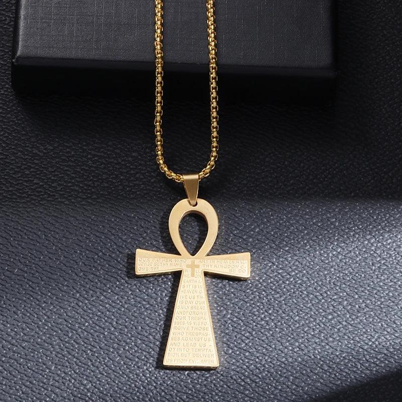 Collier Croix Inversée - Pendentif en Acier Inoxydable pour Pouvoir Spirituel et Mystique - Variante