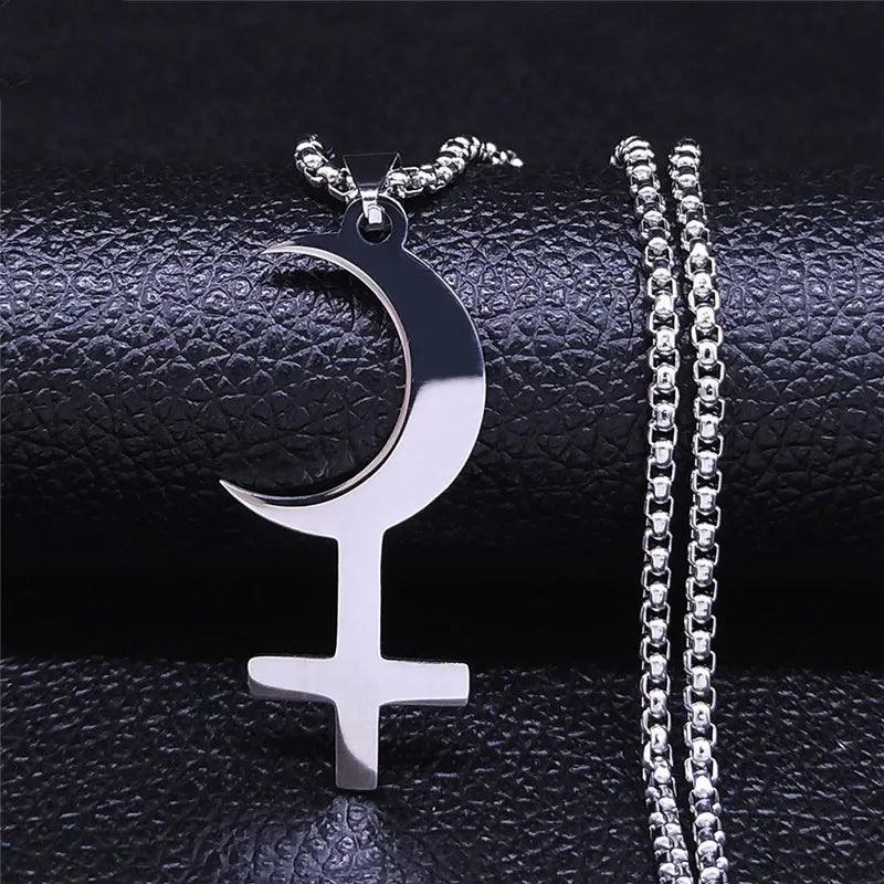 Collier Déesse Lilith - Symbole Mystique en Acier Inoxydable - Variante