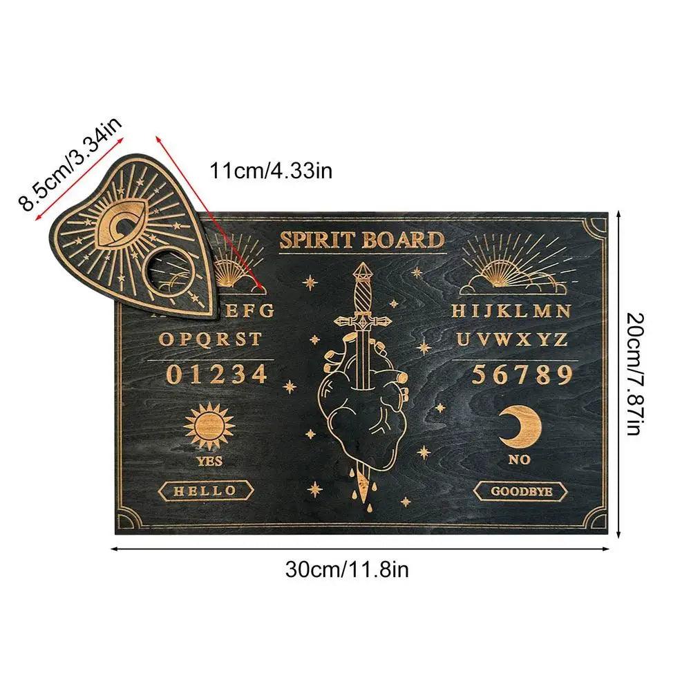 Planche Ouija en Bois - Outil de Divination pour Rituels et Autels de Sorcellerie - Variante