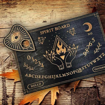 Planche Ouija en Bois - Outil de Divination pour Rituels et Autels de Sorcellerie