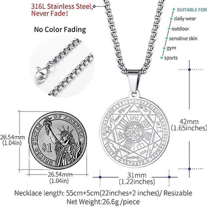 Collier Pendentif Sceaux des Sept Archanges de YILUOCD: Un Bijou Protecteur de Haute Qualité