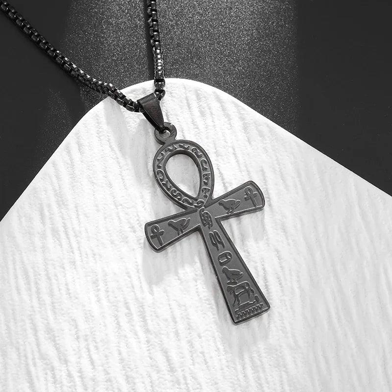 Collier Pendentif Croix Ankh - Bijou Mystique pour Hommes et Femmes - Variante