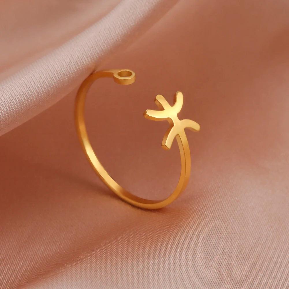 Bague Ajustable 12 Zodiaques - Élégance Minimaliste et Énergie Astrologique