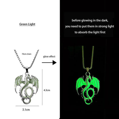 Collier Dragon Lumineux - Bijou Mystique pour Hommes et Femmes, Énergie Magique et Esotérique - Variante