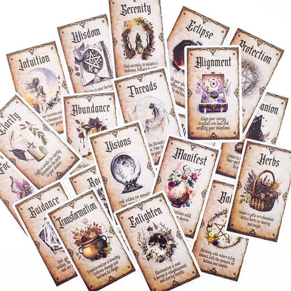 Cartes Oracle de Sorcière - Jeu Divinatoire et Spirituel