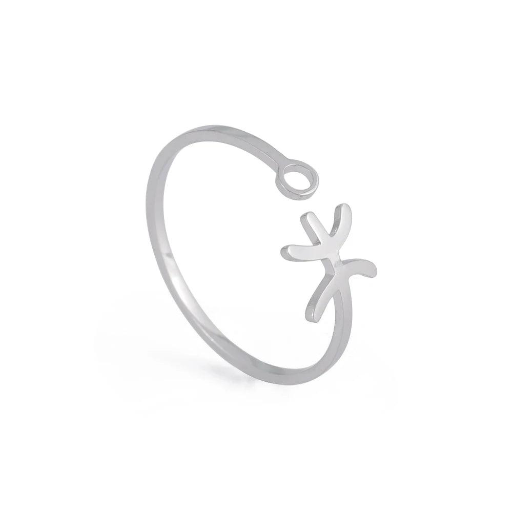 Bague Ajustable 12 Zodiaques - Élégance Minimaliste et Énergie Astrologique - Variante