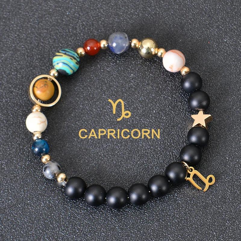 Bracelet en Pierre de Cristal du Zodiaque - Constellations et Breloques pour Femmes - Variante