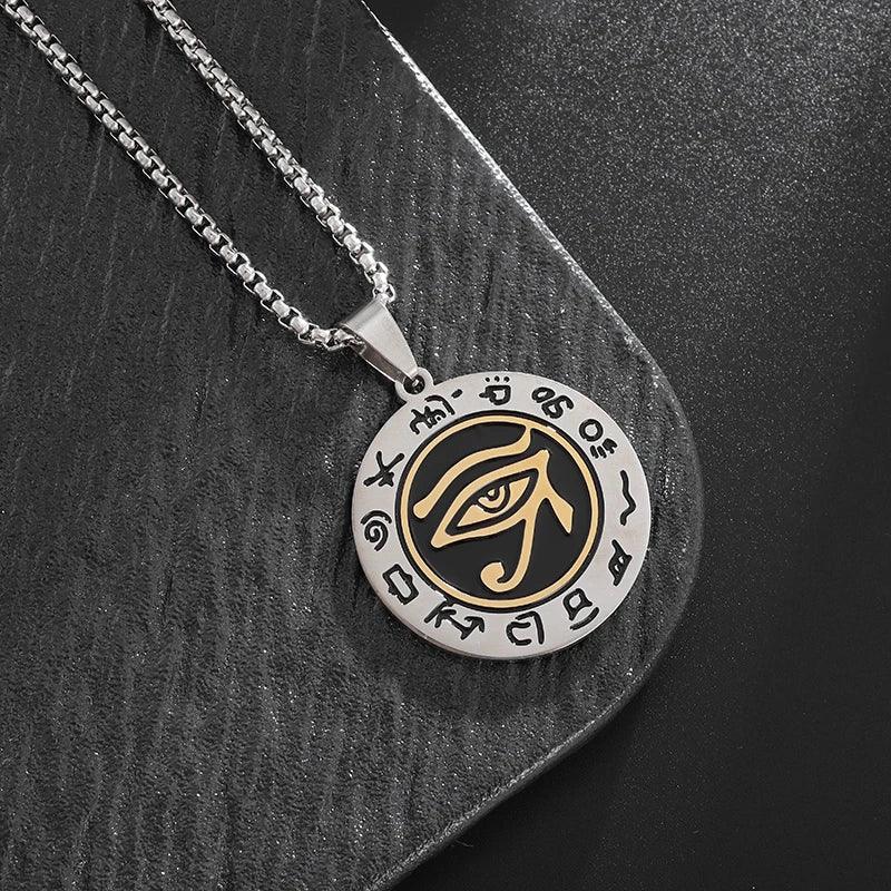 Pendentif en cuivre de forme ronde pour hommes - Accessoire de mode tendance - Variante