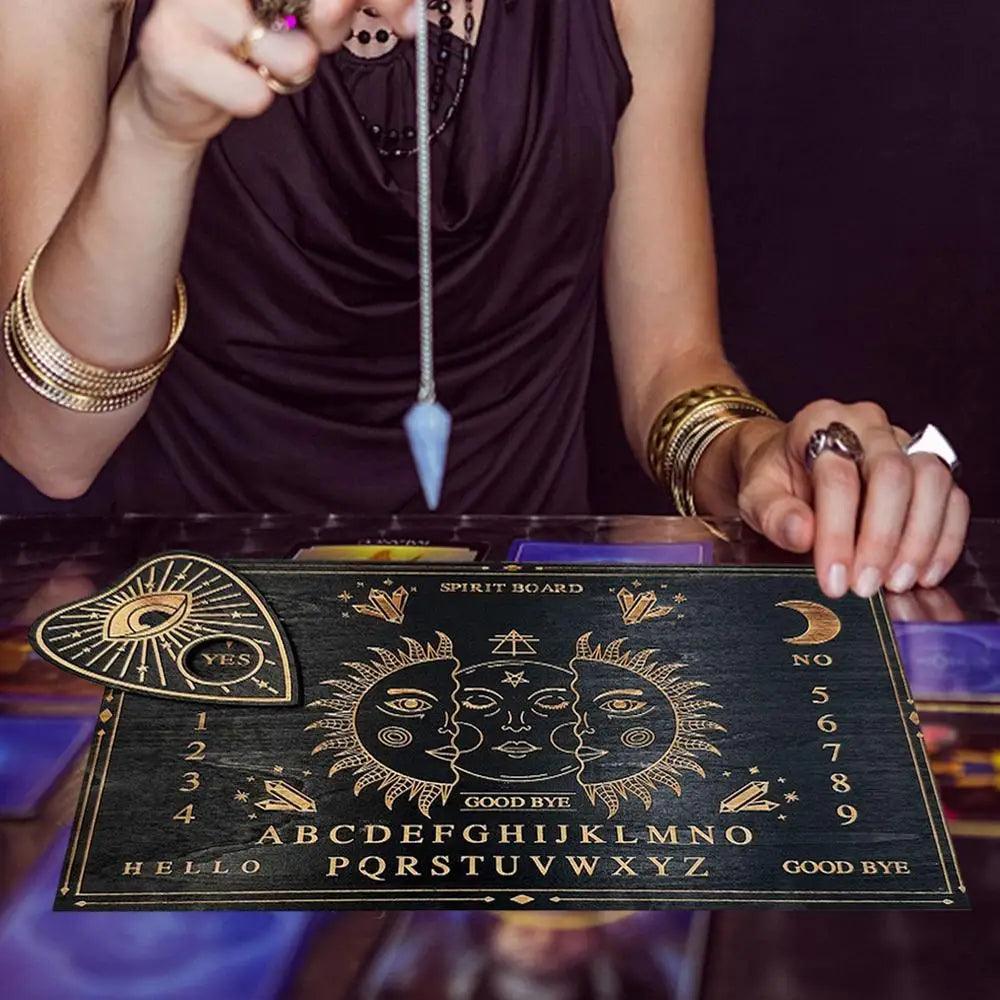 Planche Ouija en Bois - Outil de Divination pour Rituels et Autels de Sorcellerie