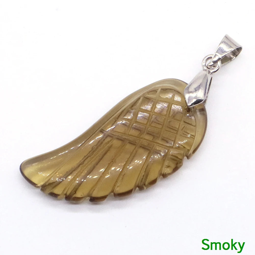 Pendentifs Ailes d'Ange en Pierres Naturelles 16x34mm - Variante