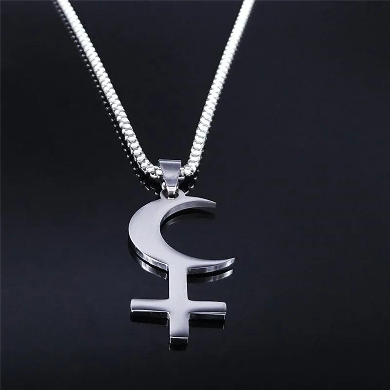 Collier Déesse Lilith - Symbole Mystique en Acier Inoxydable