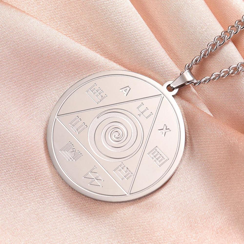 Collier Pendentif Abraxas - Amulette Spirituelle de Protection en Acier Inoxydable - Variante