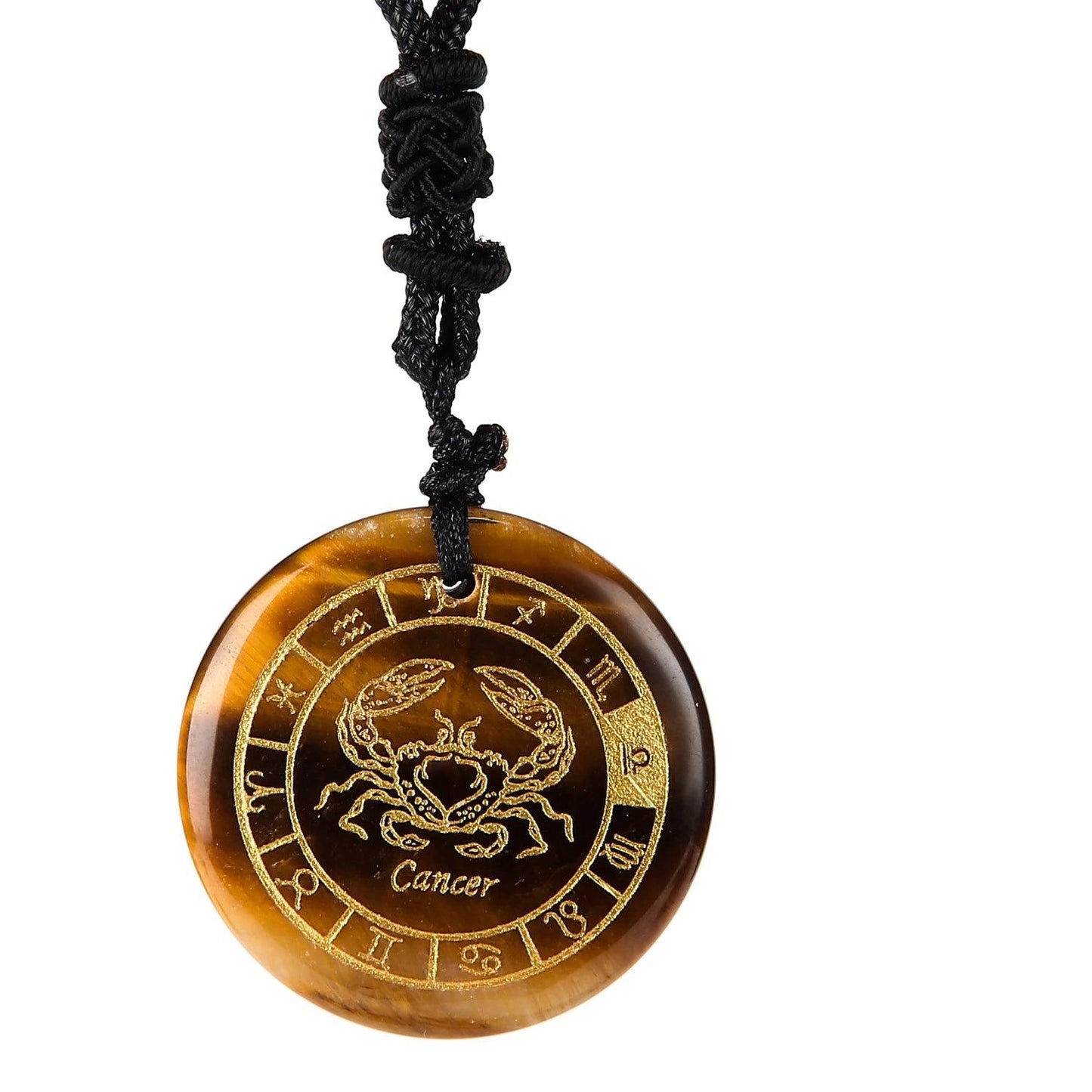 Pendentif en Pierre Naturelle Œil de Tigre - Amulette Mystique pour Chakras et Guérison Énergétique - Variante