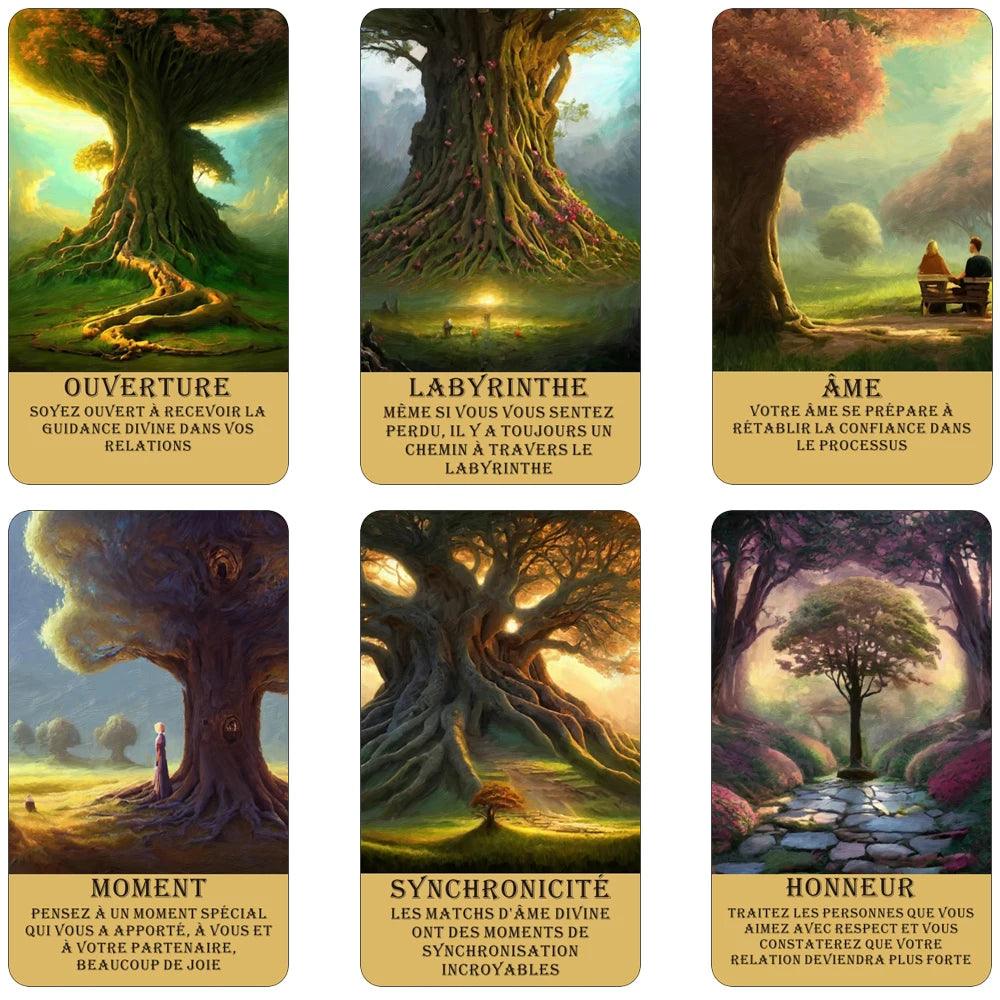 Cartes de Tarot Français pour Débutants - Oracle de la Forêt Mystérieuse