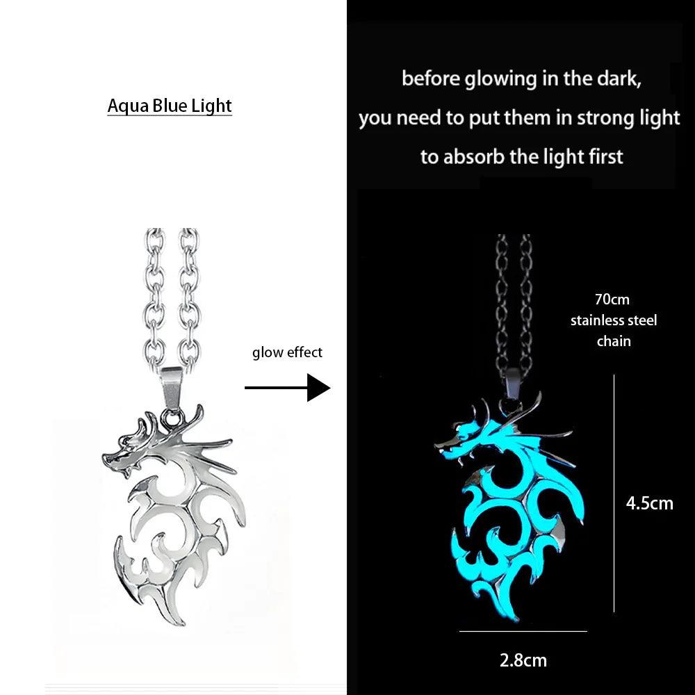 Collier Dragon Lumineux - Bijou Mystique pour Hommes et Femmes, Énergie Magique et Esotérique - Variante