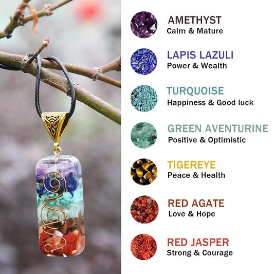 Pendentif en Cristal d’Énergie - Amulette Spirituelle pour Guérison Reiki et Méditation