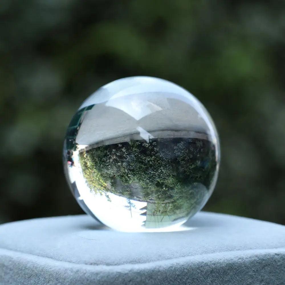 Sphère de Cristal en Verre Naturel - Pierre de Quartz Clair, Rose ou Violet pour Rituels Mystiques