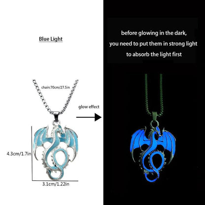 Collier Dragon Lumineux - Bijou Mystique pour Hommes et Femmes, Énergie Magique et Esotérique - Variante