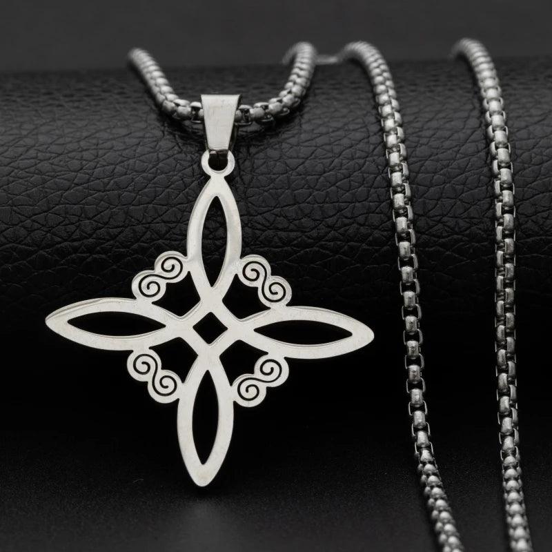 Collier Fleur de Vie et Chakra - Pendentif Spirituel en Acier Inoxydable et Géométrie Sacrée - Variante