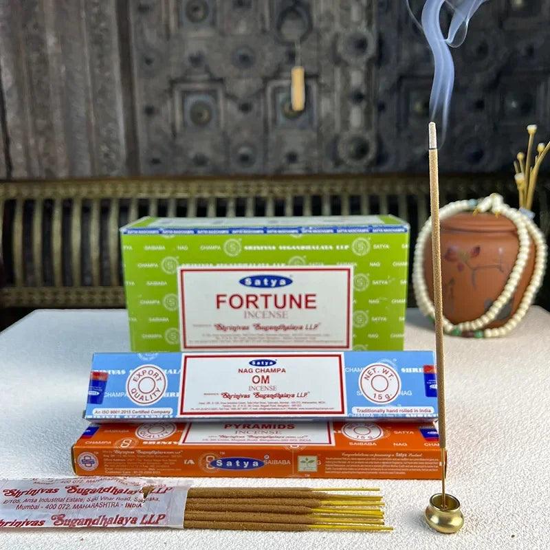 Collection d’Encens Indiens Nag Champa Satya - Bâtons Aromatiques pour Méditation