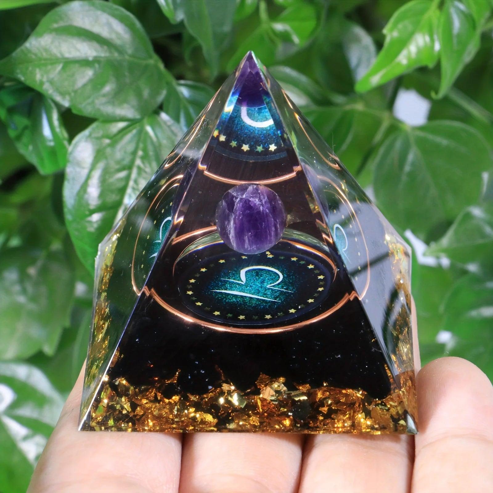 Pyramide Orgone des Douze Constellations - Outil Ésotérique de Protection et d’Harmonie Énergétique - Variante