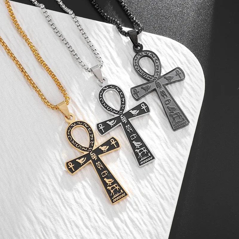 Collier Pendentif Croix Ankh - Bijou Mystique pour Hommes et Femmes