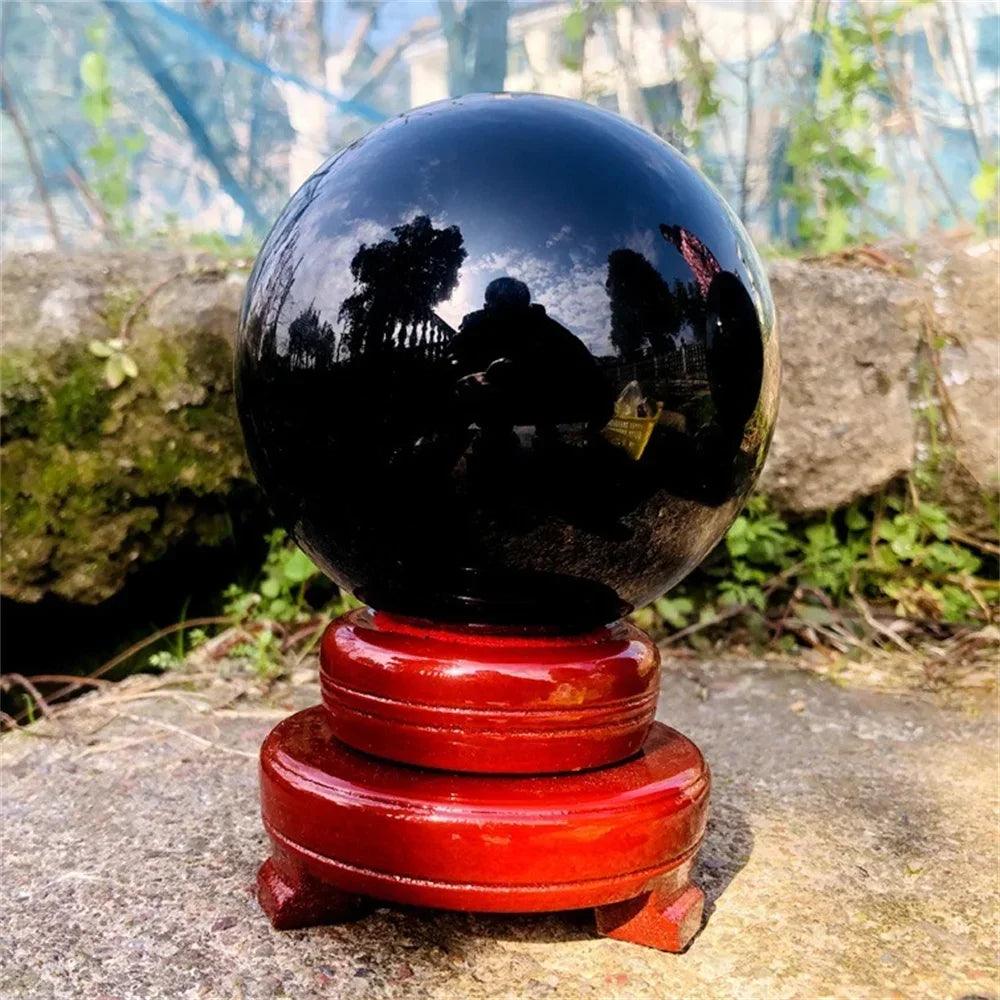 Boule de Cristal d'Obsidienne Napheal - Sphère de Guérison pour Méditation et Feng Shui