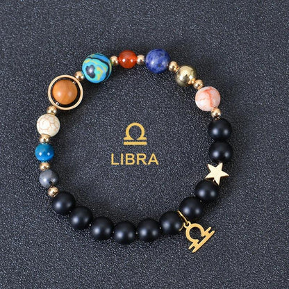 Bracelet en Pierre de Cristal du Zodiaque - Constellations et Breloques pour Femmes - Variante