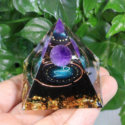 Pyramide Orgone des Douze Constellations - Outil Ésotérique de Protection et d’Harmonie Énergétique - Variante