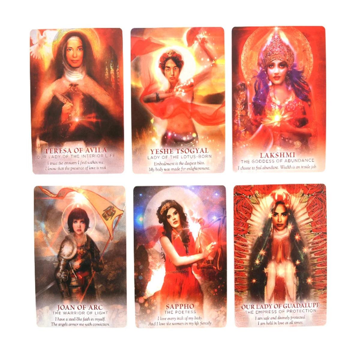 Cartes de Tarot Divin Féminin - Oracle Mystique en Version Anglaise