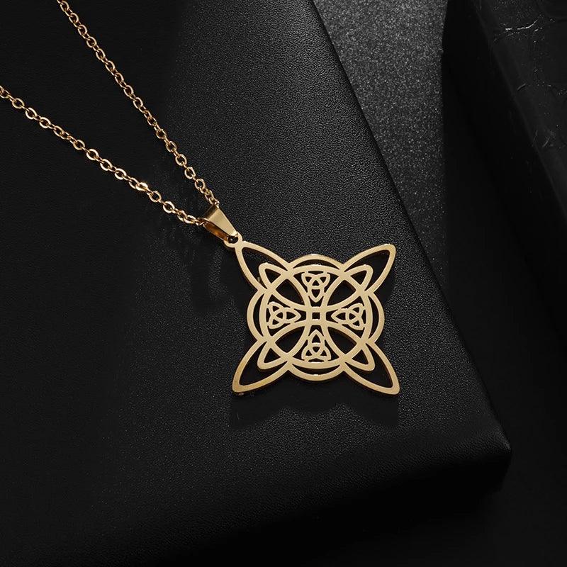 Collier Fleur de Vie et Chakra - Pendentif Spirituel en Acier Inoxydable et Géométrie Sacrée - Variante