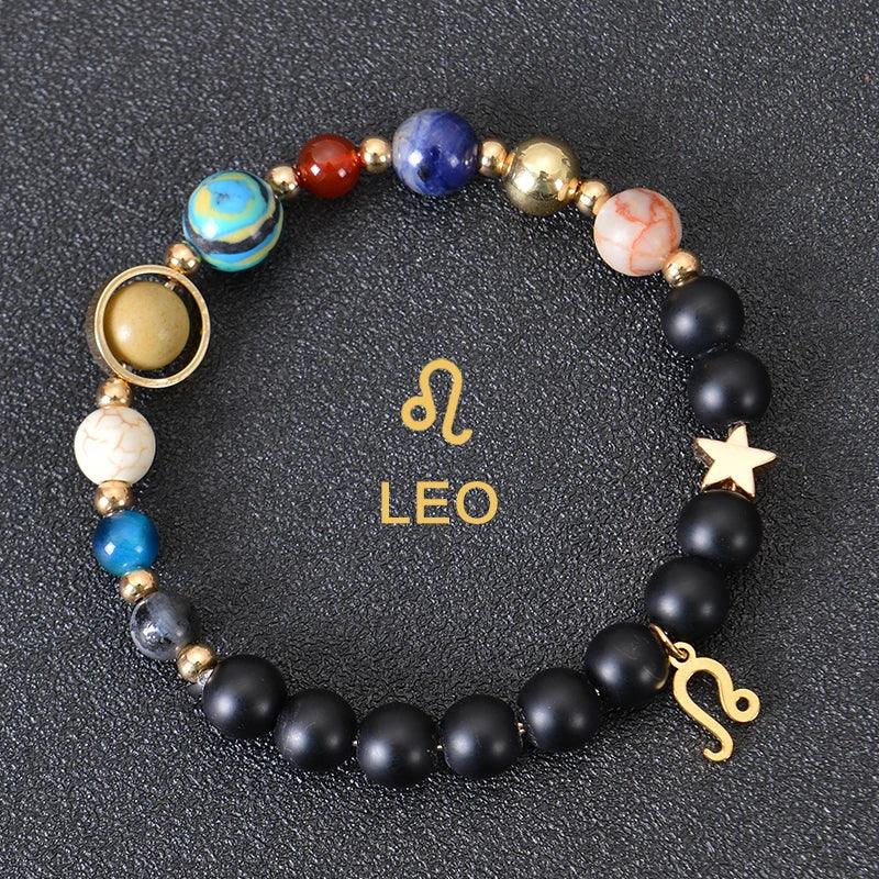 Bracelet en Pierre de Cristal du Zodiaque - Constellations et Breloques pour Femmes - Variante