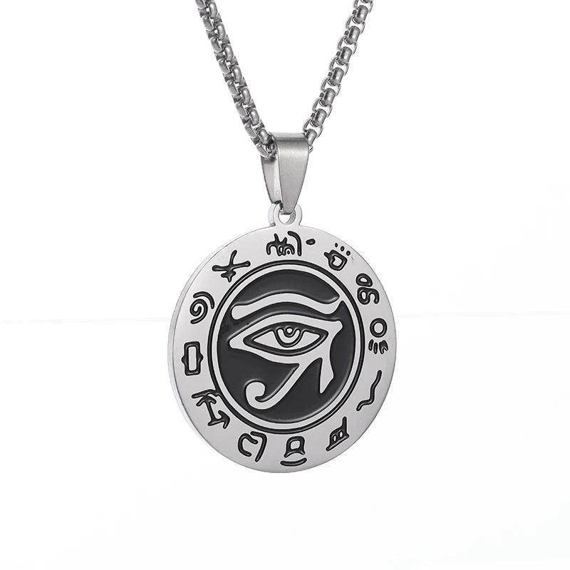 Pendentif en cuivre de forme ronde pour hommes - Accessoire de mode tendance